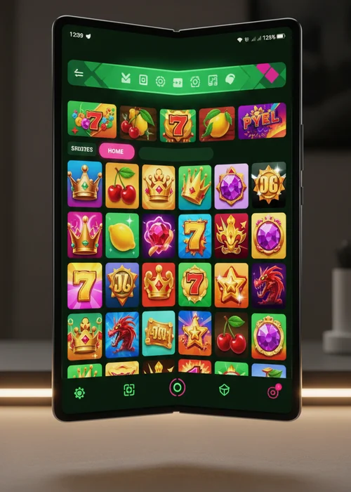 Een dynamische afbeelding van het Wizz Casino platform met een overzicht van snelle uitbetalingsopties en diverse populaire slots, die de directe spelervaring benadrukken.